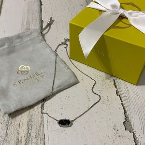 Kendra Scott Navy Druzy Necklace